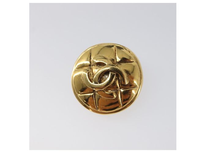 Orecchini CHANEL Matelasse metallo Gold CC Auth BA15827 D'oro - vista 3
