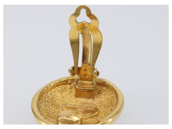 Orecchini CHANEL Matelasse metallo Gold CC Auth BA15827 D'oro - vista 6