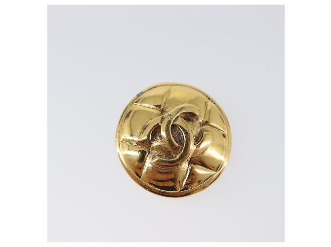 Orecchini CHANEL Matelasse metallo Gold CC Auth BA15827 D'oro - vista 8