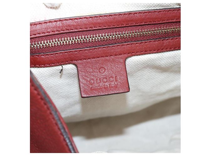 GUCCI Schultertasche Leder 2way Rot Gold 296851 Auth 204829A Golden - Ansicht 18