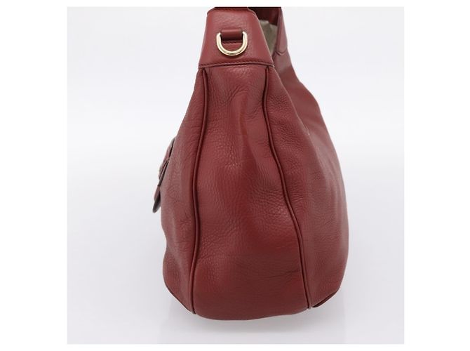 GUCCI Schultertasche Leder 2way Rot Gold 296851 Auth 204829A Golden - Ansicht 4