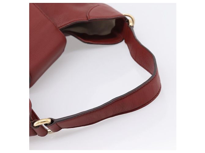 GUCCI Schultertasche Leder 2way Rot Gold 296851 Auth 204829A Golden - Ansicht 7