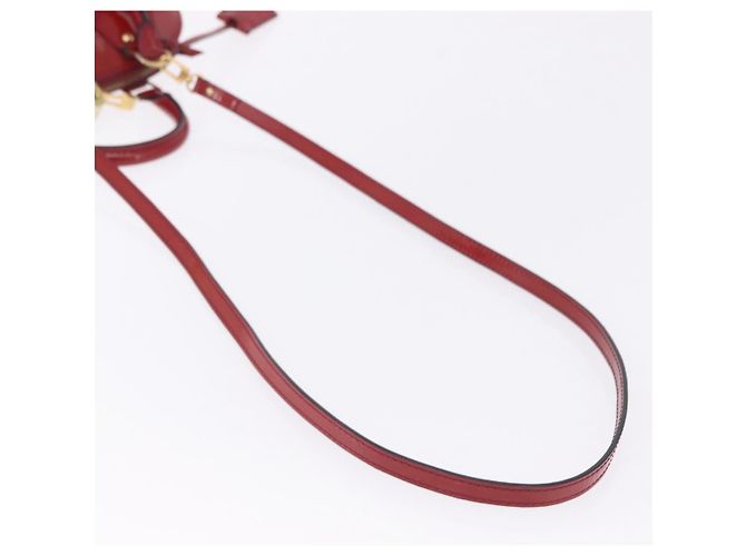 Borsa LOUIS VUITTON Monogram Vernis Alma BB 2way Red Slys M90174 Auth BA15815A Rosso - vista 10