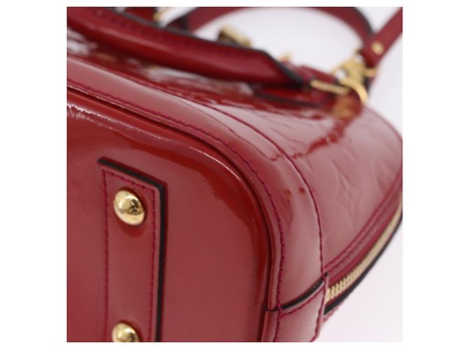 Borsa LOUIS VUITTON Monogram Vernis Alma BB 2way Red Slys M90174 Auth BA15815A Rosso - vista 21