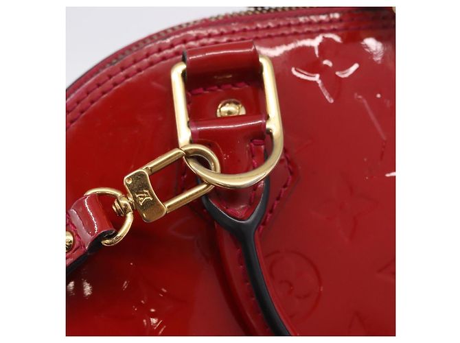 Borsa LOUIS VUITTON Monogram Vernis Alma BB 2way Red Slys M90174 Auth BA15815A Rosso - vista 25