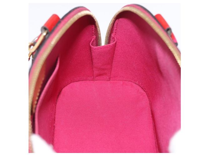 Borsa LOUIS VUITTON Monogram Vernis Alma BB 2way Red Slys M90174 Auth BA15815A Rosso - vista 29