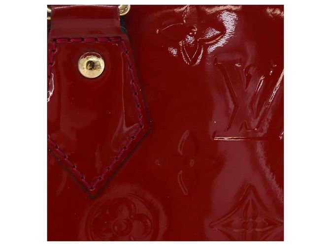 Borsa LOUIS VUITTON Monogram Vernis Alma BB 2way Red Slys M90174 Auth BA15815A Rosso - vista 3