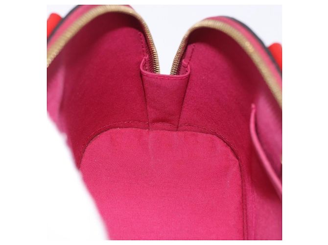 Borsa LOUIS VUITTON Monogram Vernis Alma BB 2way Red Slys M90174 Auth BA15815A Rosso - vista 30