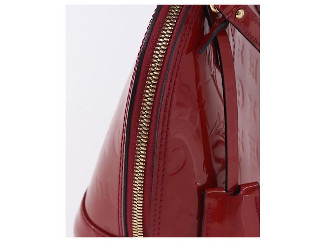 Borsa LOUIS VUITTON Monogram Vernis Alma BB 2way Red Slys M90174 Auth BA15815A Rosso - vista 7