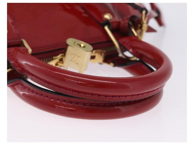 Borsa LOUIS VUITTON Monogram Vernis Alma BB 2way Red Slys M90174 Auth BA15815A Rosso - vista 9