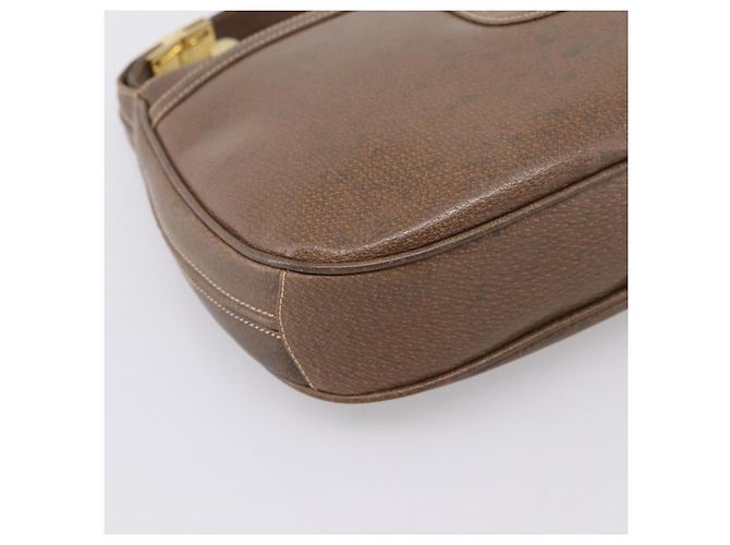 Borsa a tracolla GUCCI Web Sherry Line in pelle marrone scuro e oro autentica 204421 D'oro - vista 14