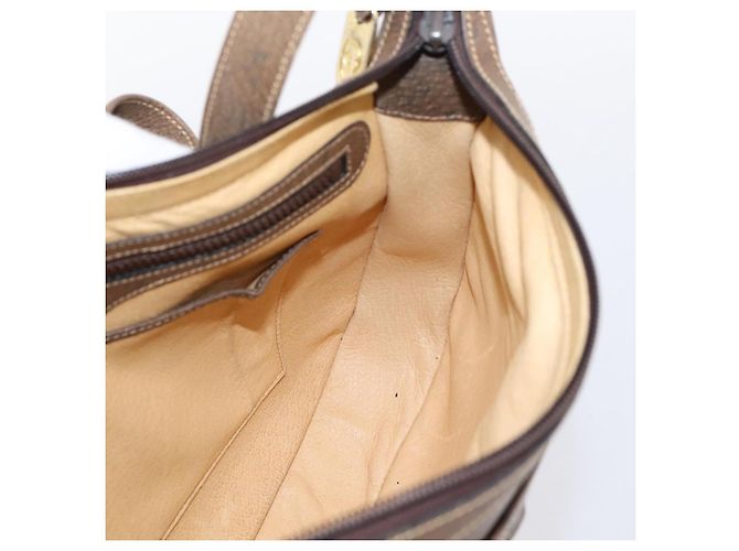 Borsa a tracolla GUCCI Web Sherry Line in pelle marrone scuro e oro autentica 204421 D'oro - vista 18