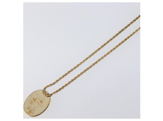 Collana Christian Dior Metallo Tono Oro Auth 203713 - vista 10
