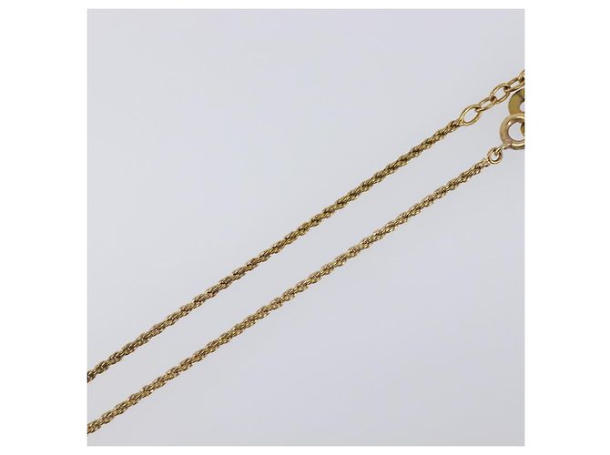 Collana Christian Dior Metallo Tono Oro Auth 203713 - vista 12