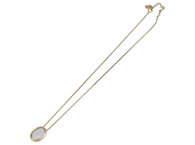 Collana Christian Dior Metallo Tono Oro Auth 203713 - vista 2