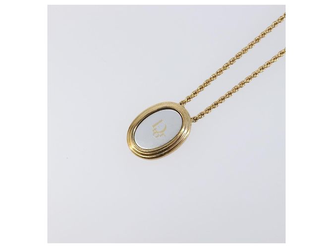 Collana Christian Dior Metallo Tono Oro Auth 203713 - vista 3