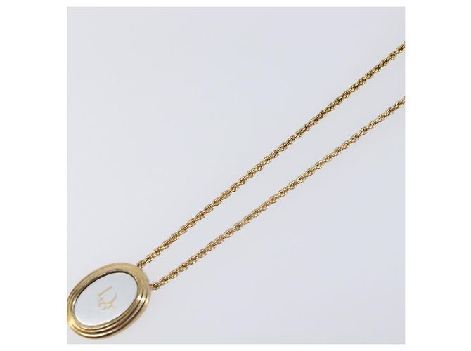 Collana Christian Dior Metallo Tono Oro Auth 203713 - vista 4