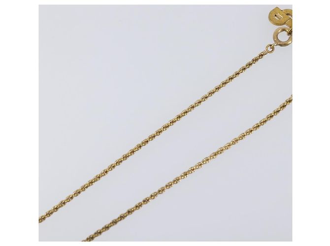 Collana Christian Dior Metallo Tono Oro Auth 203713 - vista 6