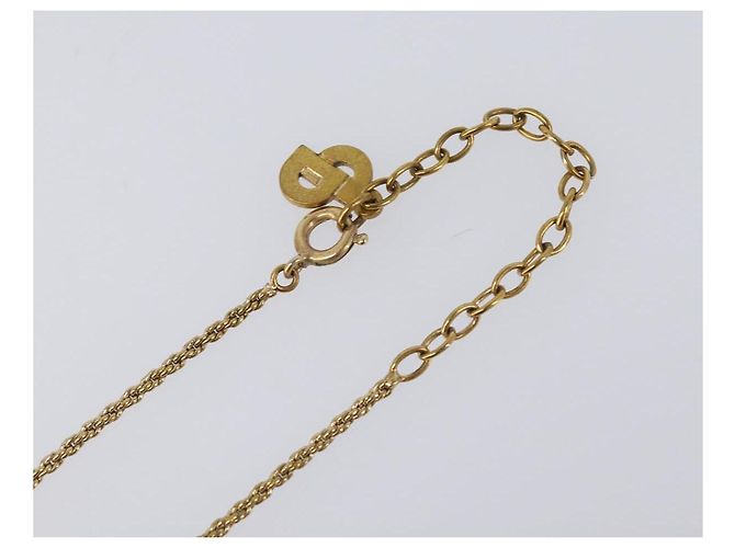 Collana Christian Dior Metallo Tono Oro Auth 203713 - vista 7