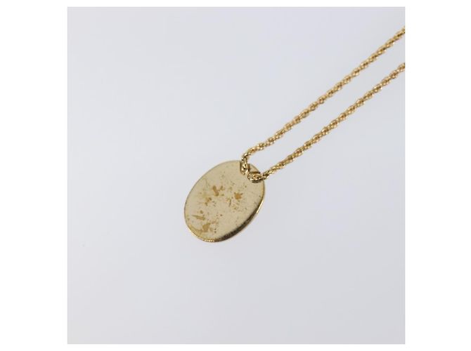 Collana Christian Dior Metallo Tono Oro Auth 203713 - vista 9
