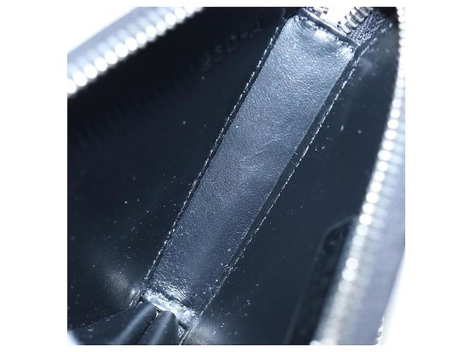 PRADA Schultertasche mit Kette aus Leder Schwarz Silber Auth 200384V - Ansicht 22
