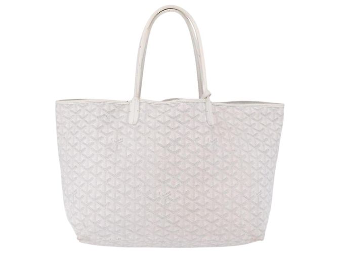 GOYARD Herringbone Saint Louis PM Tote Bag PVC Leder Weiß Auth 204570 - Ansicht 13