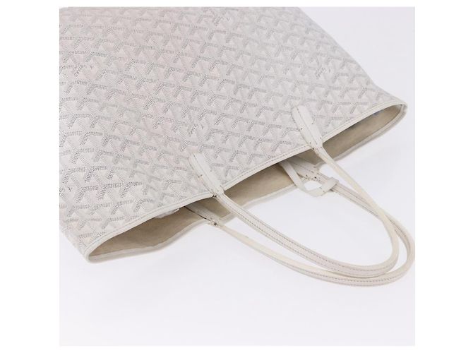 GOYARD Herringbone Saint Louis PM Tote Bag PVC Leder Weiß Auth 204570 - Ansicht 14