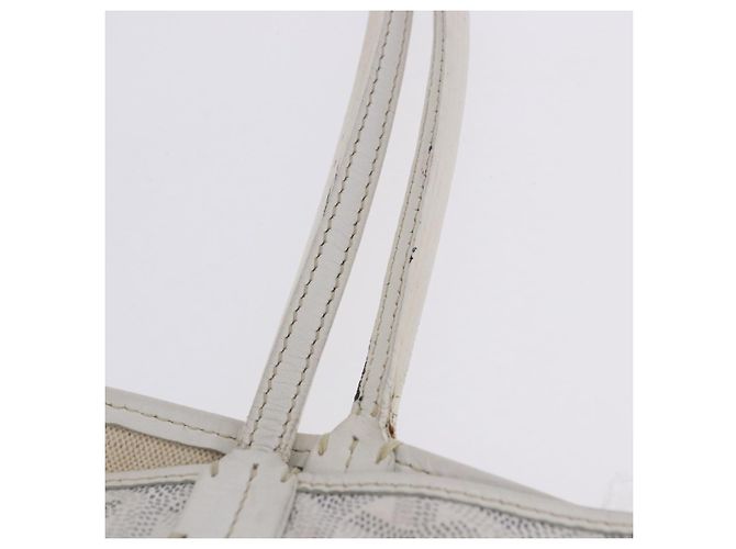 GOYARD Herringbone Saint Louis PM Tote Bag PVC Leder Weiß Auth 204570 - Ansicht 18