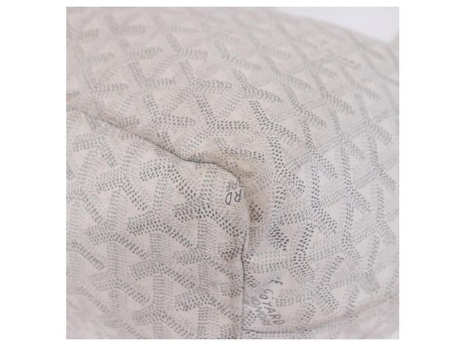 GOYARD Herringbone Saint Louis PM Tote Bag PVC Leder Weiß Auth 204570 - Ansicht 20