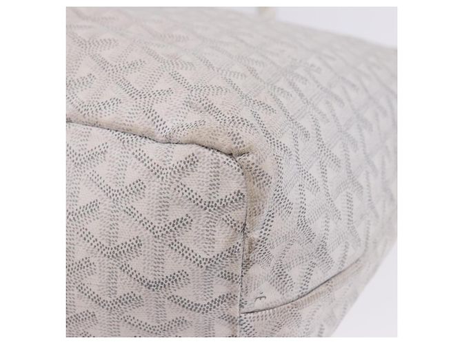 GOYARD Herringbone Saint Louis PM Tote Bag PVC Leder Weiß Auth 204570 - Ansicht 22