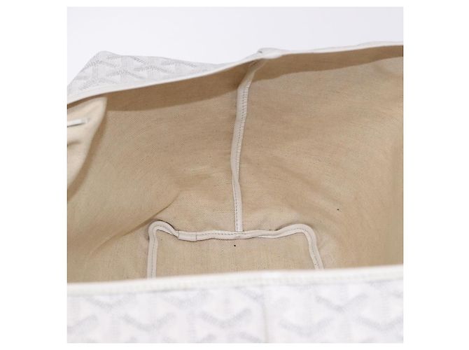 GOYARD Herringbone Saint Louis PM Tote Bag PVC Leder Weiß Auth 204570 - Ansicht 24