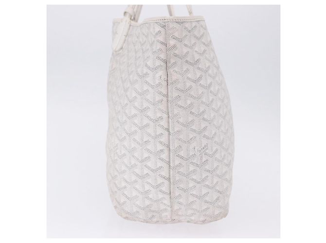 GOYARD Herringbone Saint Louis PM Tote Bag PVC Leder Weiß Auth 204570 - Ansicht 4