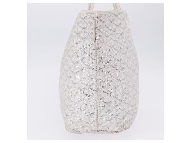 GOYARD Herringbone Saint Louis PM Tote Bag PVC Leder Weiß Auth 204570 - Ansicht 5