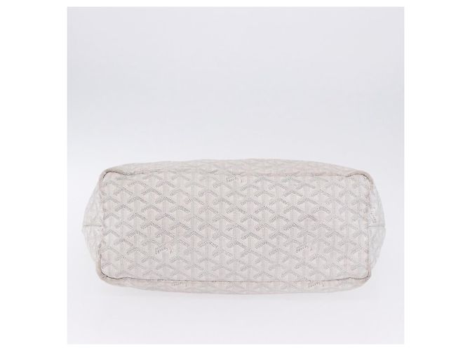 GOYARD Herringbone Saint Louis PM Tote Bag PVC Leder Weiß Auth 204570 - Ansicht 6