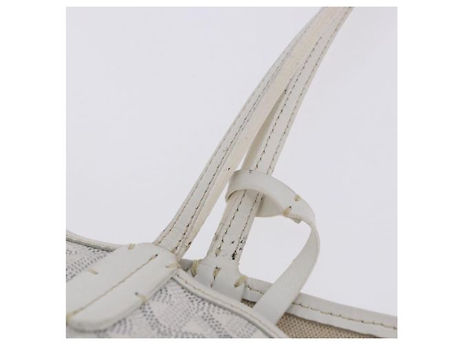 GOYARD Herringbone Saint Louis PM Tote Bag PVC Leder Weiß Auth 204570 - Ansicht 9