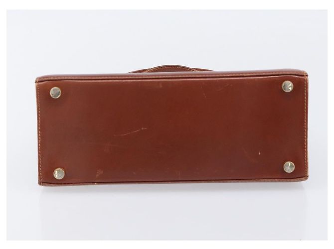 Borsa Salvatore Ferragamo Vala in pelle marrone e oro autentica 205097 D'oro - vista 5