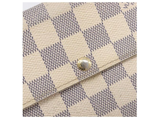 LOUIS VUITTON Damier Azur Portefeuille Sarah Long Wallet N63208 LV Auth ar14170 - vista 18