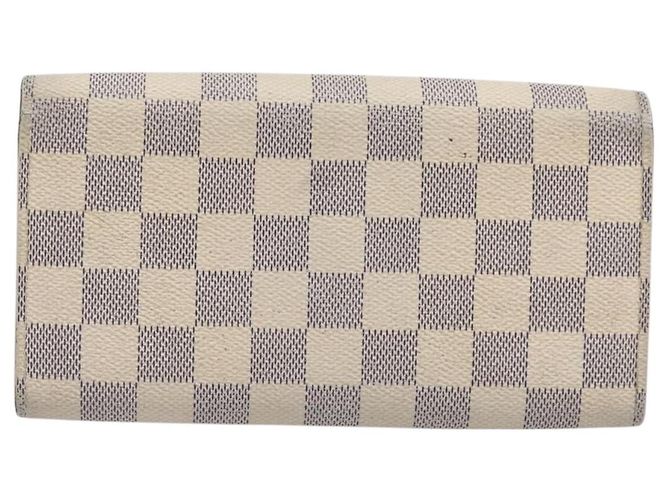 LOUIS VUITTON Damier Azur Portefeuille Sarah Long Wallet N63208 LV Auth ar14170 - vista 2