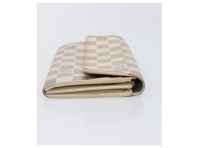 LOUIS VUITTON Damier Azur Portefeuille Sarah Long Wallet N63208 LV Auth ar14170 - vista 3