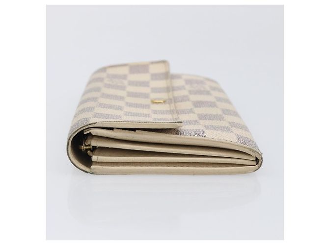 LOUIS VUITTON Damier Azur Portefeuille Sarah Long Wallet N63208 LV Auth ar14170 - vista 4