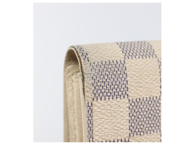LOUIS VUITTON Damier Azur Portefeuille Sarah Long Wallet N63208 LV Auth ar14170 - vista 7