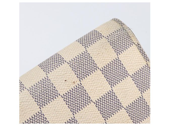 LOUIS VUITTON Damier Azur Portefeuille Sarah Long Wallet N63208 LV Auth ar14170 - vista 8