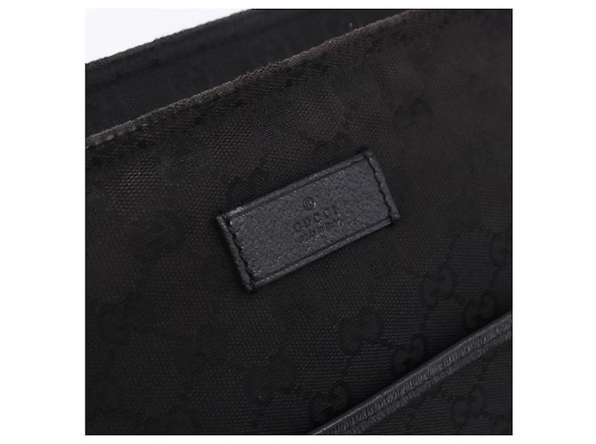 Borsa a tracolla GUCCI GG Canvas Web Sherry Line Nero Argento 189751 Auth 203232A - vista 20