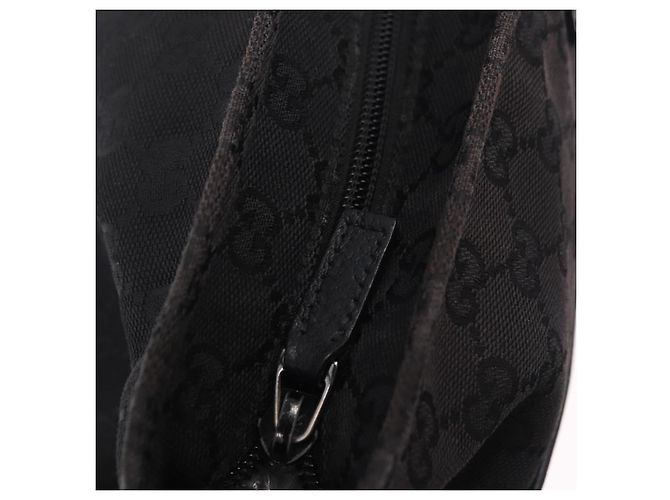 Borsa a tracolla GUCCI GG Canvas Web Sherry Line Nero Argento 189751 Auth 203232A - vista 21