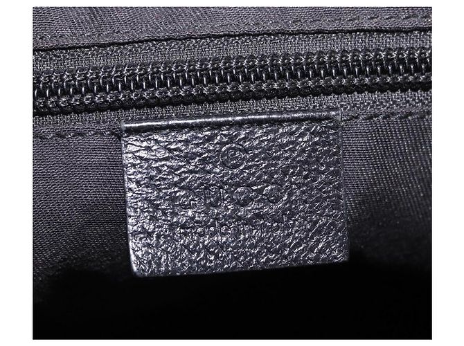 Borsa a tracolla GUCCI GG Canvas Web Sherry Line Nero Argento 189751 Auth 203232A - vista 22