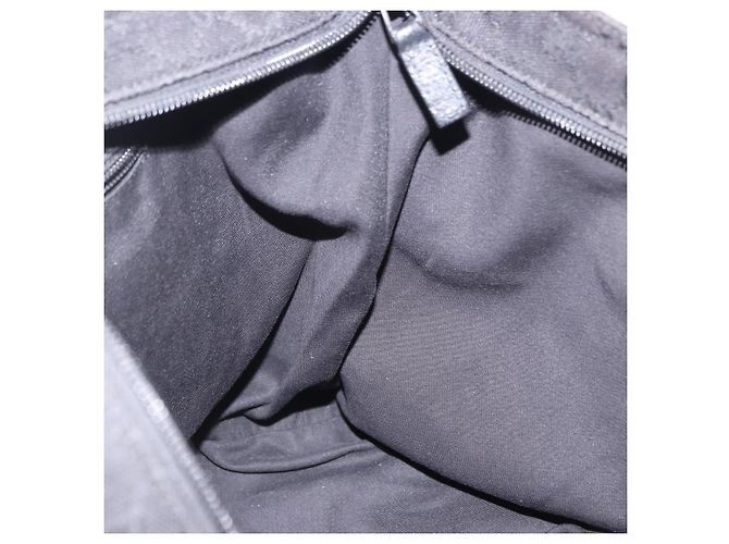 Borsa a tracolla GUCCI GG Canvas Web Sherry Line Nero Argento 189751 Auth 203232A - vista 23