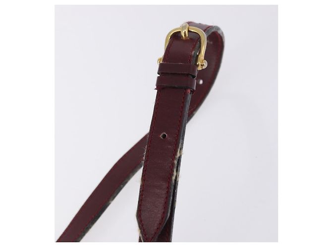 Céline CELINE Borsa a tracolla Horse Carriage in pelle 2way Bordeaux Gold Auth 201084 D'oro Bordò - vista 10