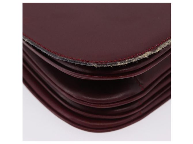 Céline CELINE Borsa a tracolla Horse Carriage in pelle 2way Bordeaux Gold Auth 201084 D'oro Bordò - vista 17