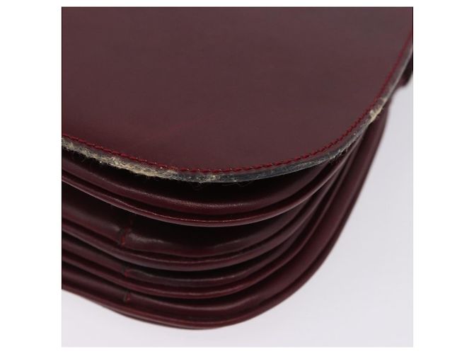 Céline CELINE Borsa a tracolla Horse Carriage in pelle 2way Bordeaux Gold Auth 201084 D'oro Bordò - vista 18