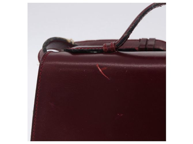 Céline CELINE Borsa a tracolla Horse Carriage in pelle 2way Bordeaux Gold Auth 201084 D'oro Bordò - vista 2